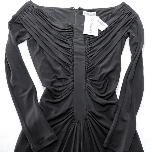 NWT AucAltuzarra Imogene Ruched Off-the-Shoulder Midi Dress